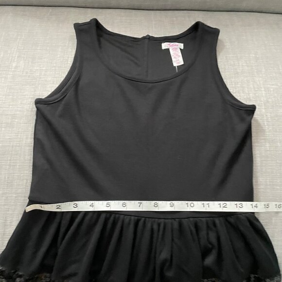 NWT Justice Black Sleeveless Sequin Dress Youth Girl's Size 16 Stretch Classic - Picture 8 of 9